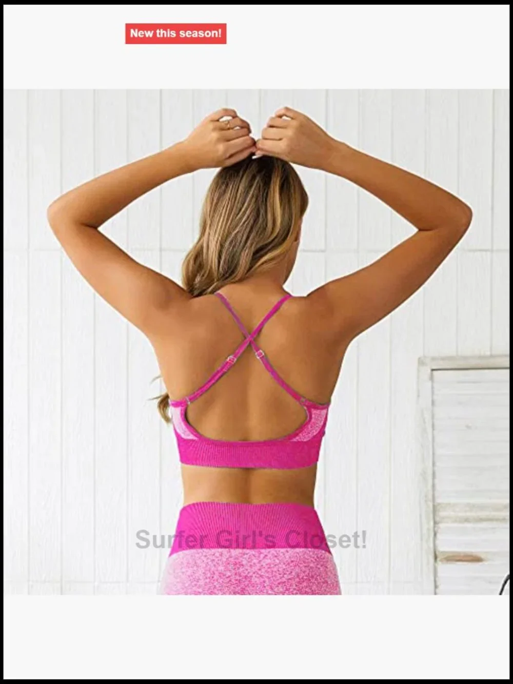 Seamless Yoga Leggings & Cross-Strap Sports Bra 2 Piece Workout Set